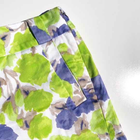 J. Crew Watercolor Floral Cotton Chino Zip Shorts - Picture 3 of 6